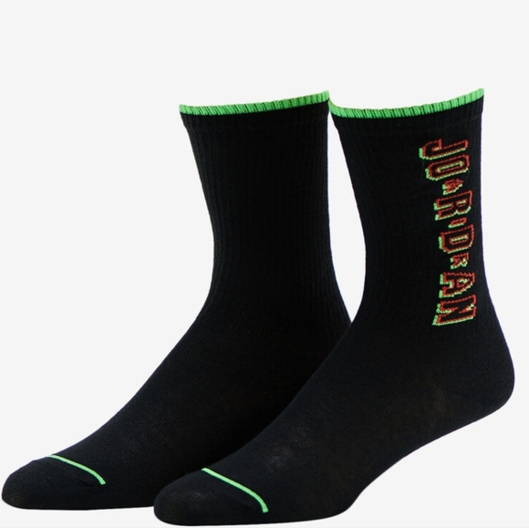 NWT Boy's Jordan Slime Vortex 2 Pack Crew Socks - Picture 8 of 12